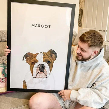 Margot, and the proud new dad who picked her frame.