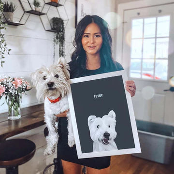 Petey looking sharp in a matte white frame.
